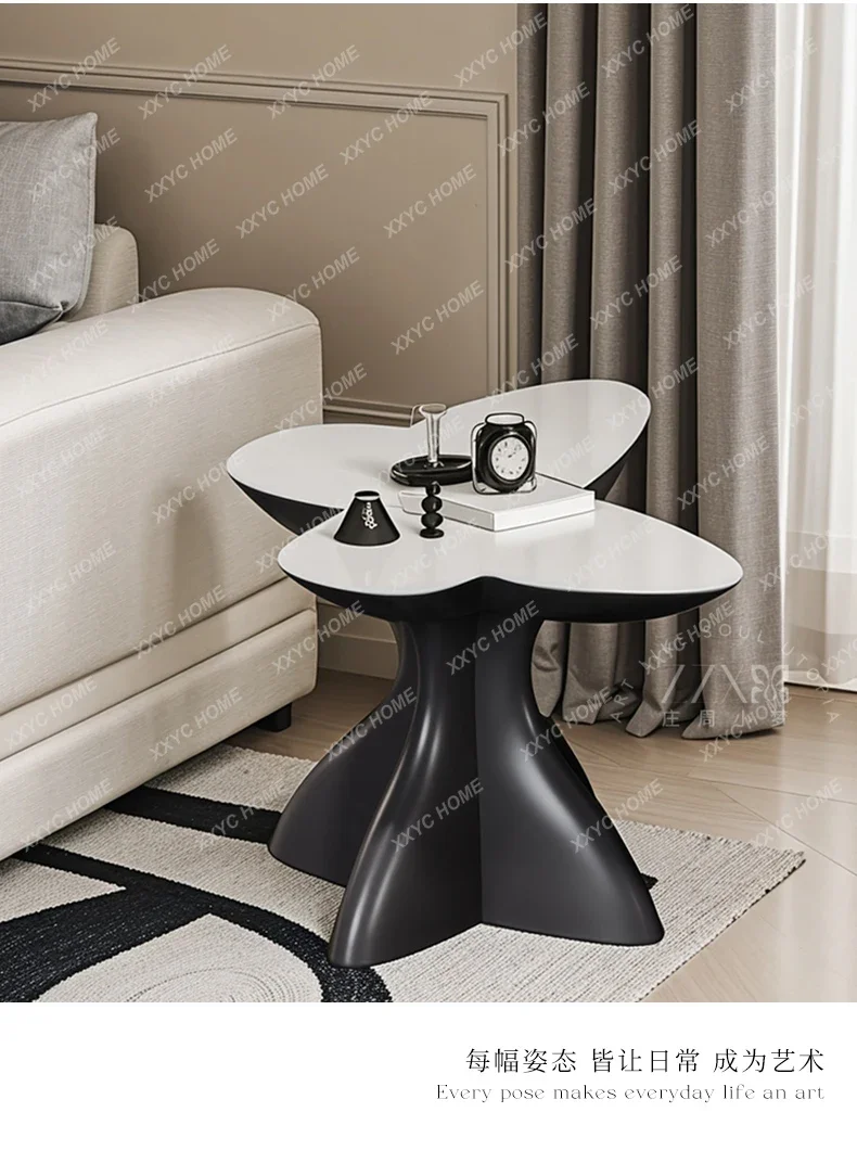 Butterfly coffee table sofa side few living room black and white bedside creative small table movable