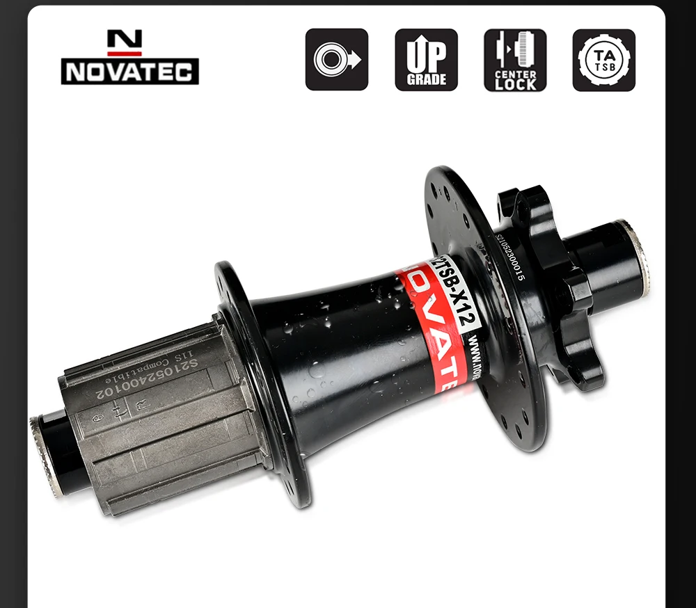NOVATEC D981SB-12 D982SB-12 100 x12MM 142x12MM 28 löcher Vorne und Hinten Rennrad Disc Bremse lager Fahrrad Hub Für HG 8 9 10 11S – Detail 15