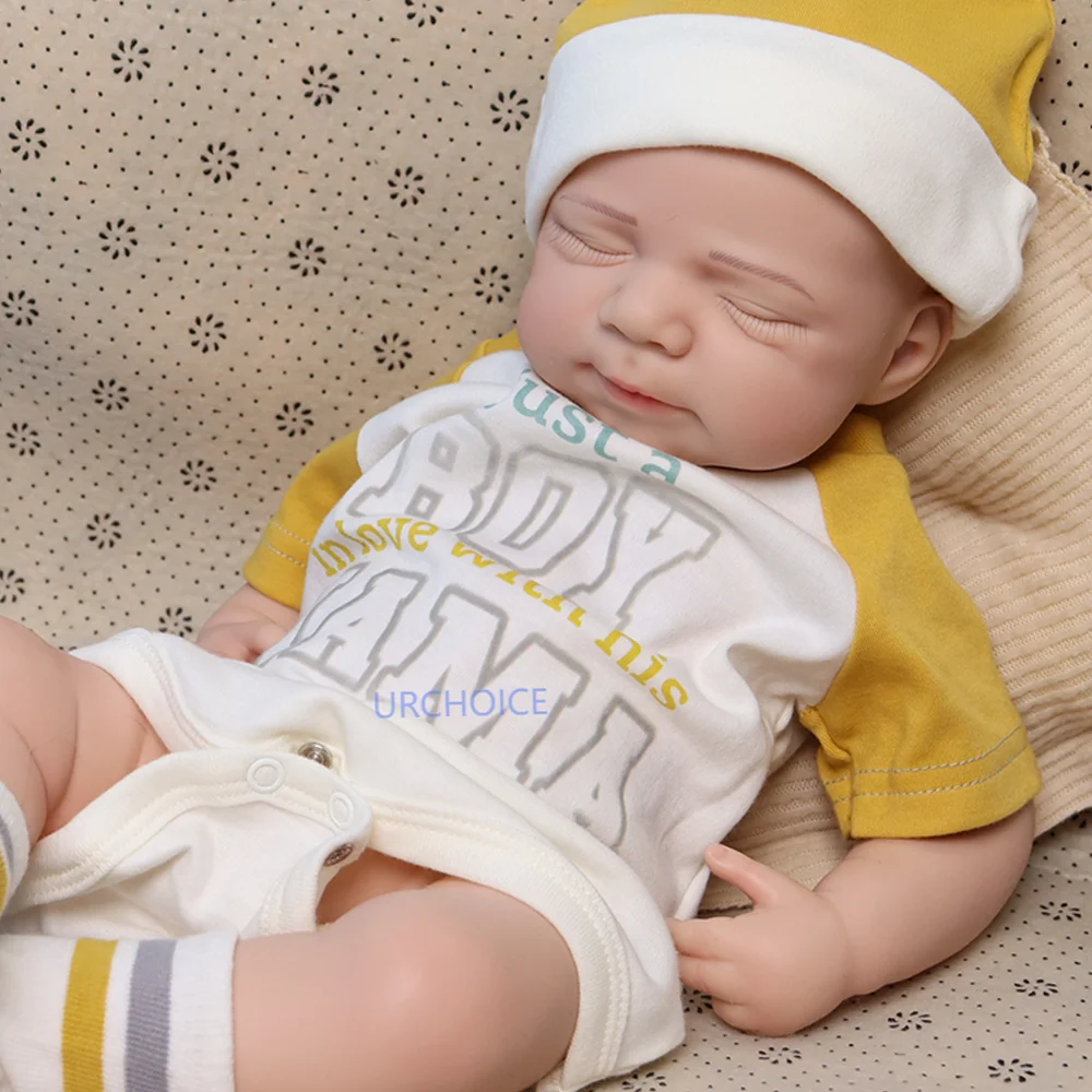 20inch Lifelike Silicone Reborn Baby Doll Hand-Painted Details Newborn Soft Cuddly Girl & Boy Babies Dolls For Kids Age 3+ Toy