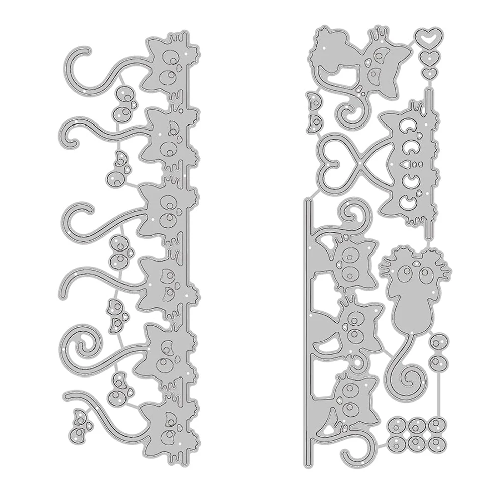 2024 AliliArts Metal Cutting Dies Cat Border diy Scrapbooking Photo Album Decorative Embossing PaperCard Die