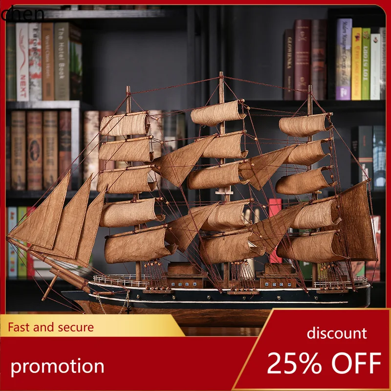 

Hxl sailing boat ornament - finished model, handmade simulated wooden craft