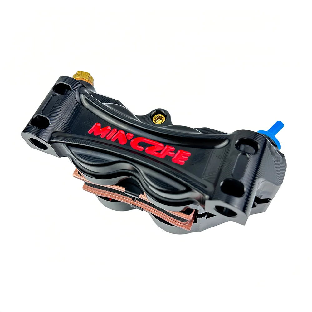 4 Piston Radial Monoblock Brake Caliper M4/M50 Style - Racing Track Version Universal Fit Left Right, Black, with M10x1.25 - Image 5