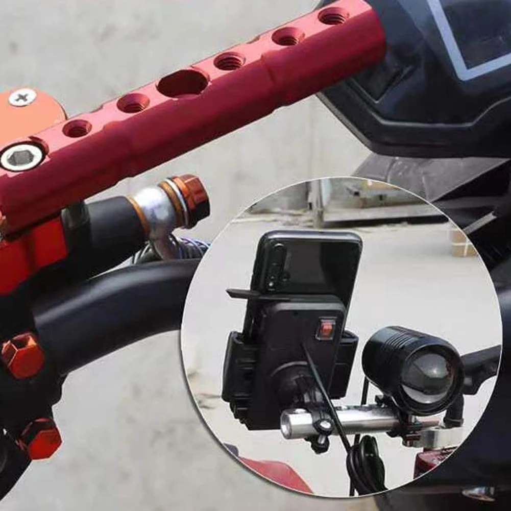 Motorcycle Accessory Handlebar Mirror Clamp Practical Usability Wear-resistant Material Easy Installation Road Safety Equipment