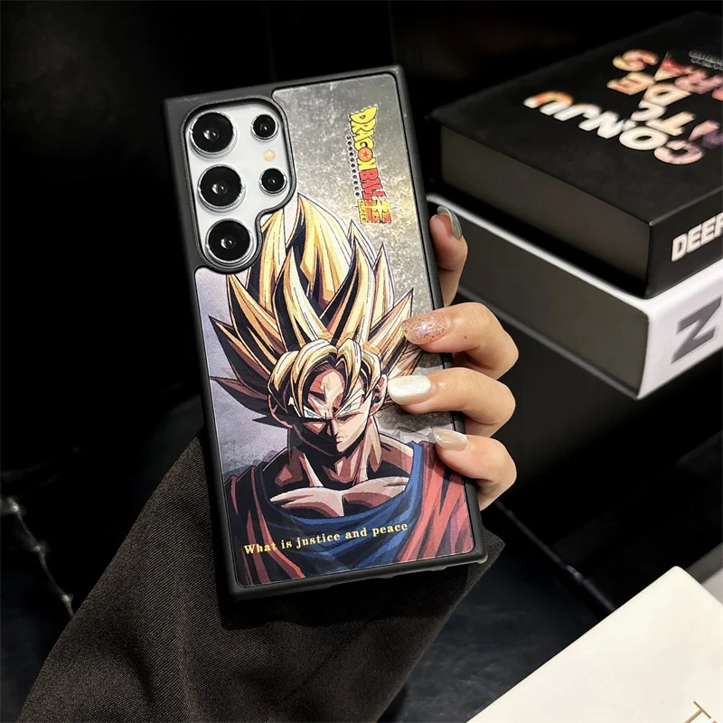 Anime Dragon Ball Goku Vegeta Saiyan 3D Changing Visual Phone Case for Samsung Galaxy S25 S24 S23 S22 Ultra Plus Cover Shell