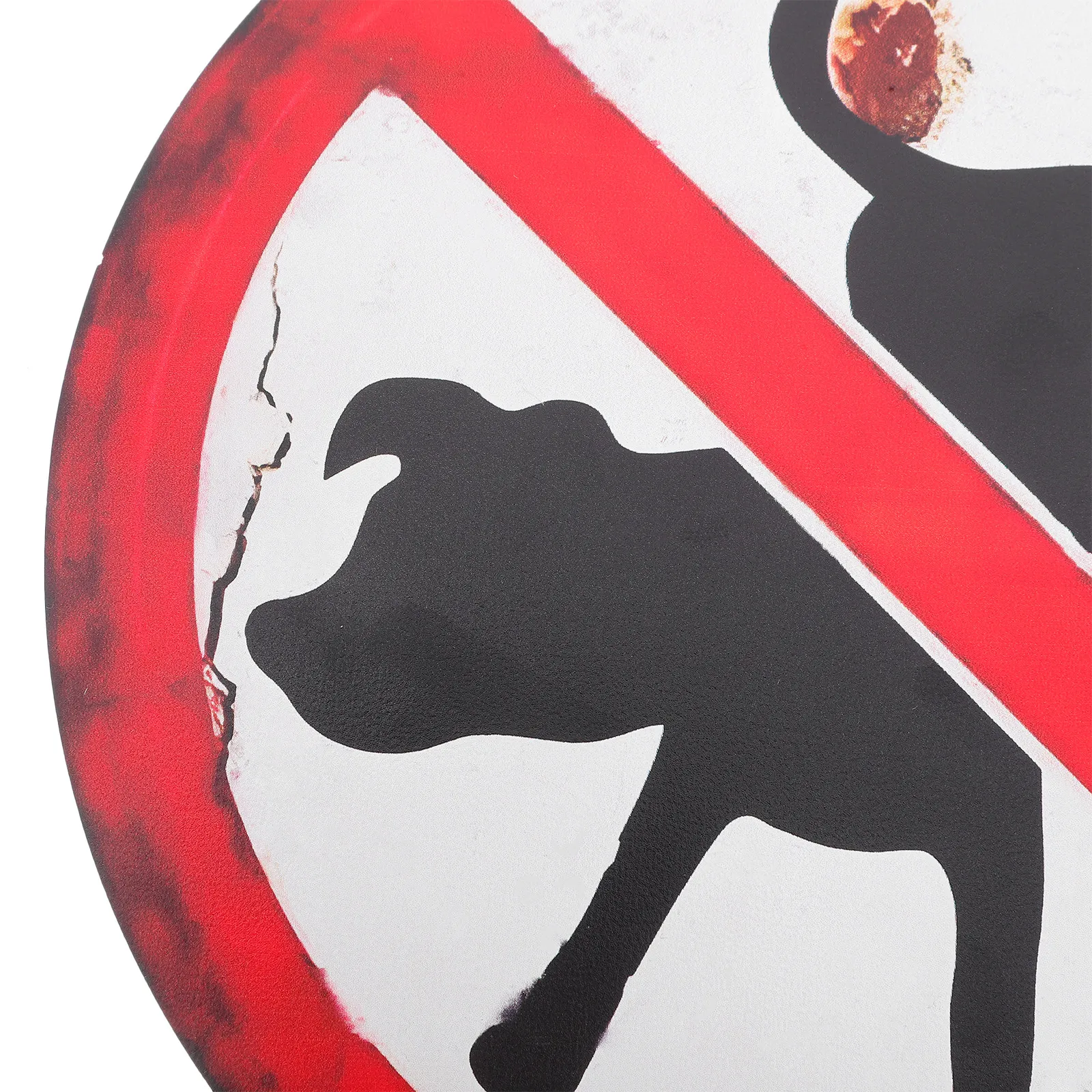 Weathered Vintage Dog Yard Sign No Pooping Allowed Garden Decor Keep Yard Clean Dog Poop Alert Lawn Ornament Sign view 5