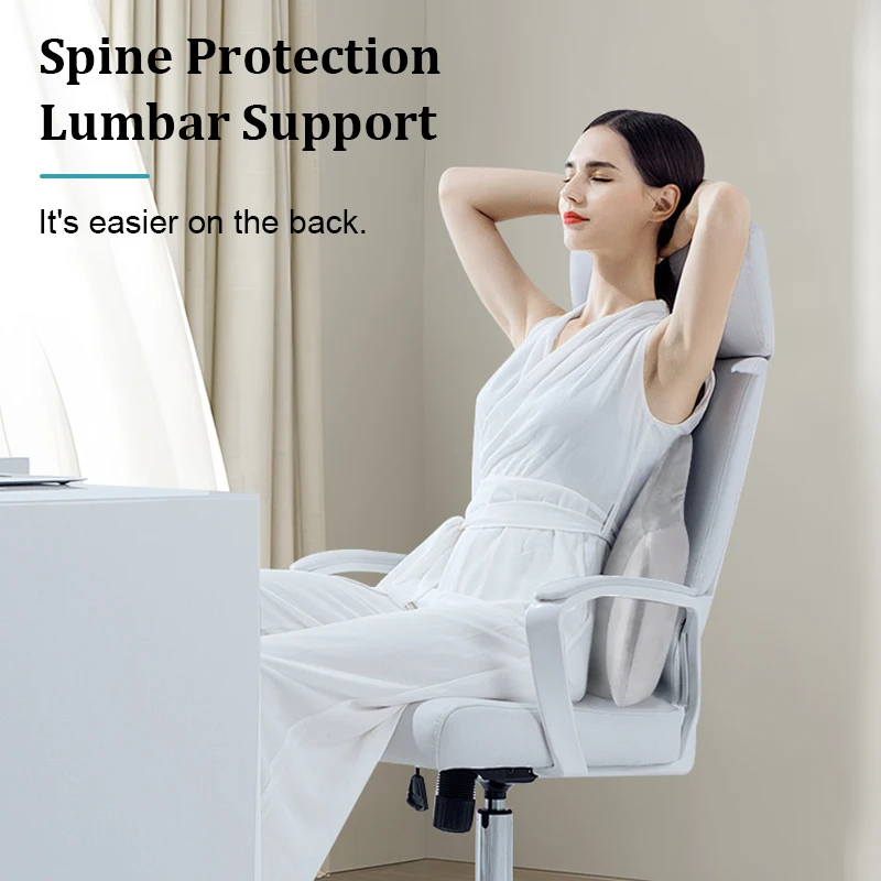 2024 NEW Update Car Lumbar Support Pillow Auto Neck Pillow Waist Support Removable Backrest Universal Vehicle Cushion Car Kits