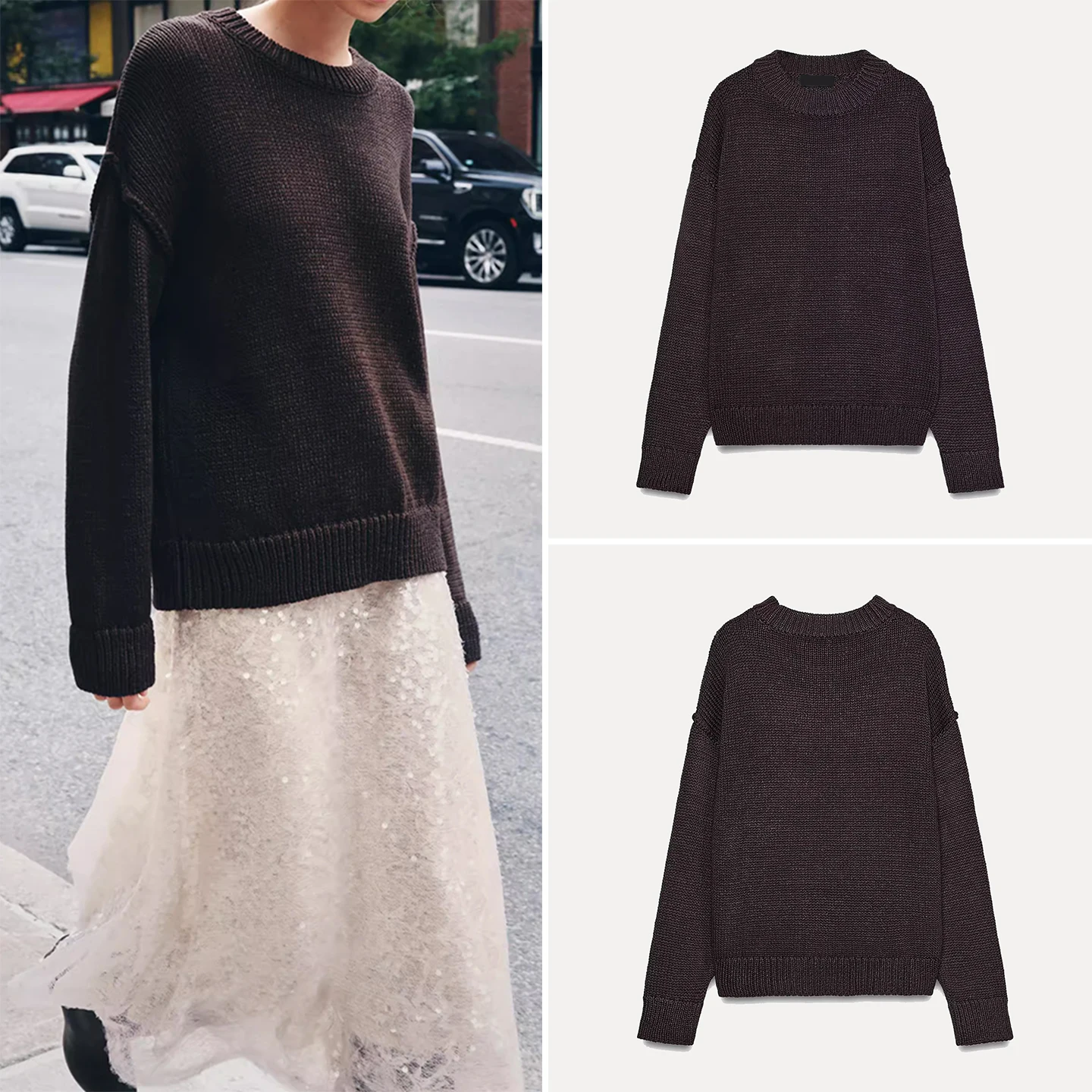 Z المرأة Faion تريكو التطريز الديكور Personali طويل Sve جولة Ne سترة الخريف موسم الأوروبي Sle