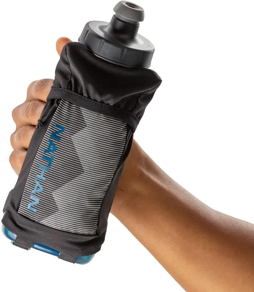 Nathan, Quick Squeeze, Preto/Azul Marinho, 22 onças