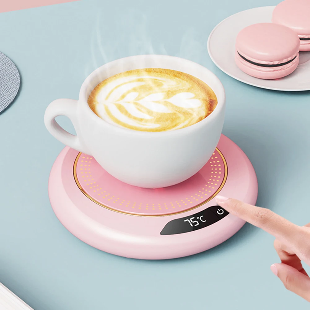 Coffee Mug Warmer 3 Temperature Setting Desk Mug Warmer Auto Shut Off Electric Beverage Tea Water Milk Warmer Thermostat Coaster