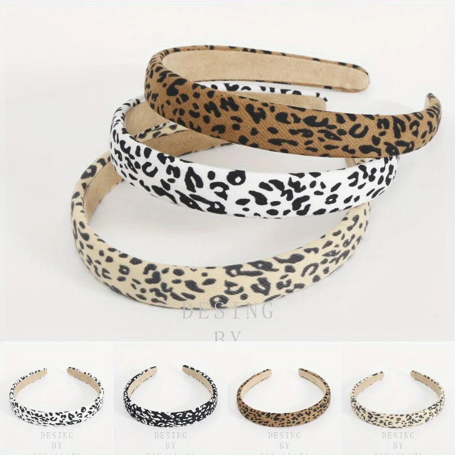 

Leopard Print Headband Retro Simple Design Non-Slip Comfortable for Women Girls Daily Outdoor Fashion Styling Hair Accessories