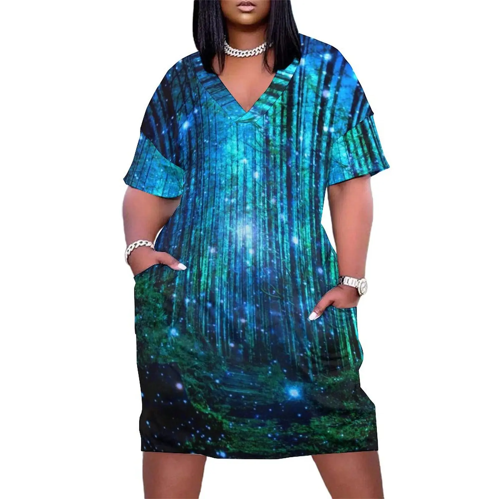 

In the magical Forest Loose Pocket Dress Party dresses fairy dress Beachwear