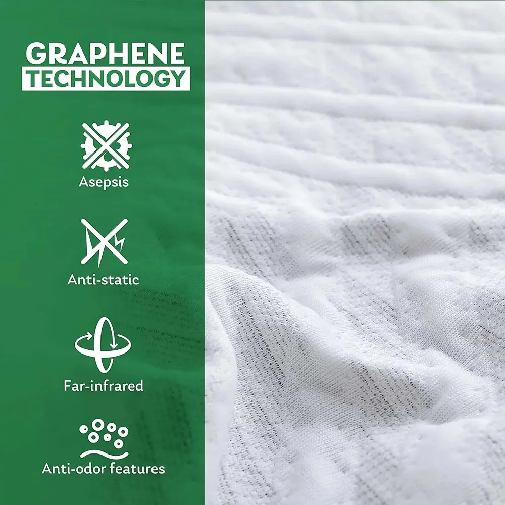 سرير مرتبة تخييم من إسفنج الذاكرة مقاس 10 بوصة في صندوق، مصمم ومجمع في الولايات المتحدة الأمريكية، معتمد من CertiPUR-US، مقاس 80 × 72، نوم مريح #5