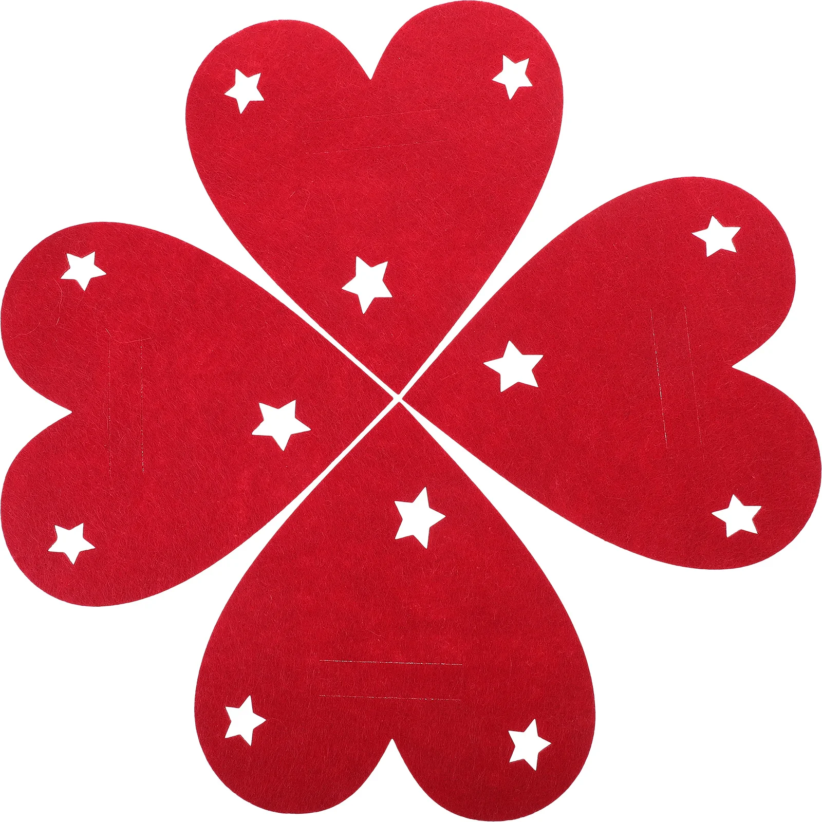 

4Pcs Heart Shape Cutlery Holders Christmas Tableware Bags Silverware Pouch Party Table Decoration Romantic Fork Storage