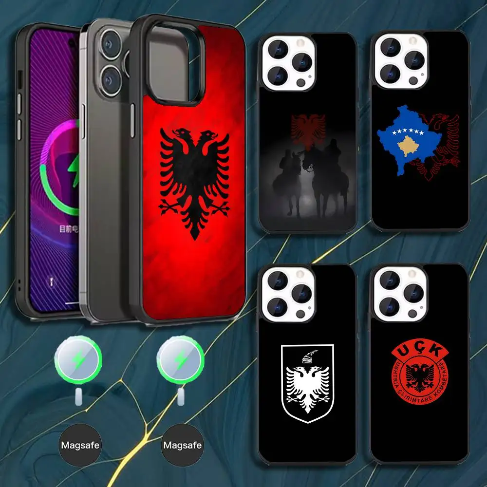 

Flag A-Albanias Phone Case For iPhone 16,15,14,13,12,11,Pro,Max,Plus,Mini,Magsafe,Magnetic Wireless Charging Case