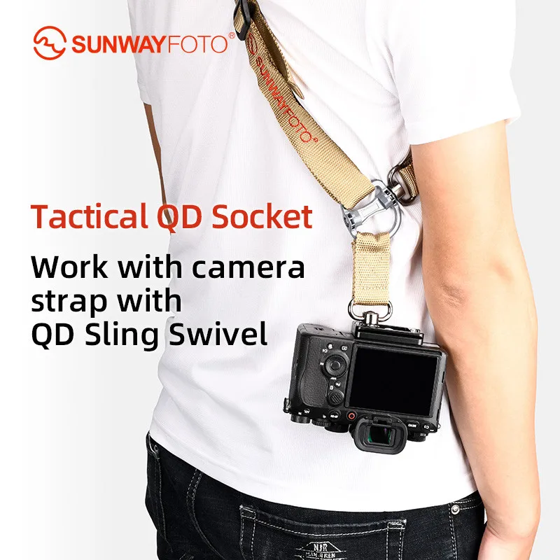 SUNWAYFOTO SP-60QB Arca Swiss Quick Release Plate Camera QR Plate with QD Sling Mount SP-60QB