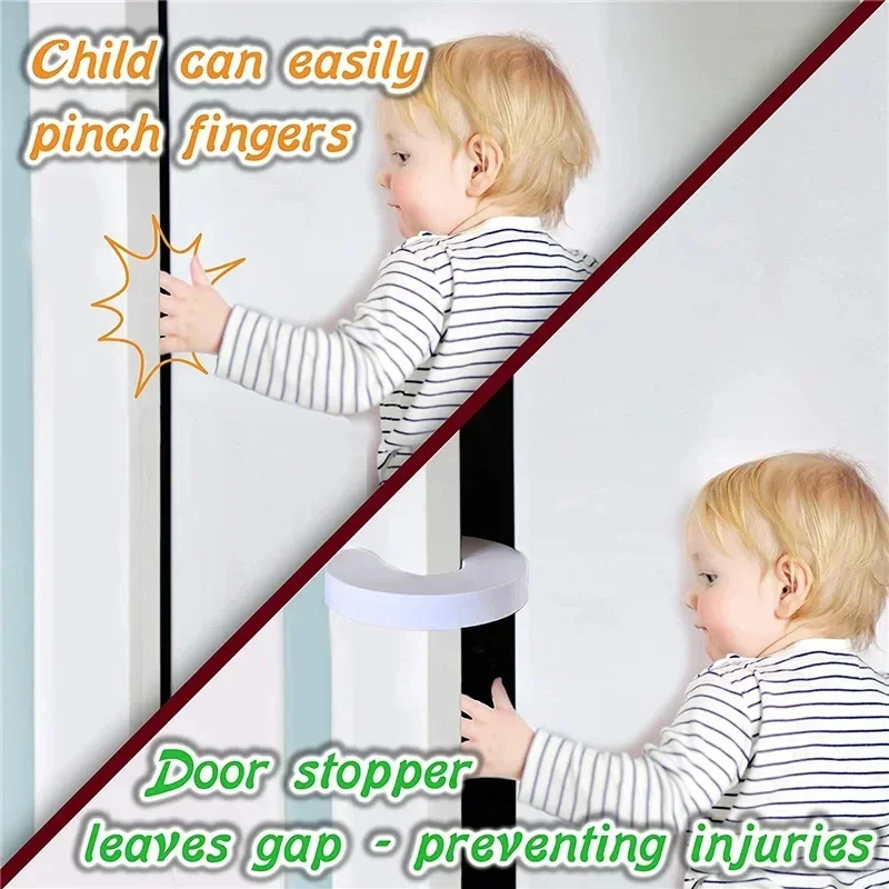 Tope de puerta de espuma suave para bebés y niños, Protector de dedos, Clip de puerta de seguridad para el hogar, cocina y dormitorio, suministros de herramientas diarias, 1 unidad