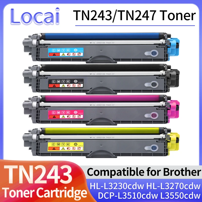 EU TN243 TN247 toner cartridge Compatible for Brother MFC-L3710cdw L3750cdw 3770cdw DCP-L3510cdw L3550cdw HL-L3210cw L3230 L3270