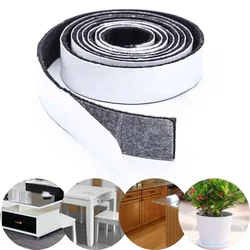 1M Felt Strip Self-Adhesive DIY Felt Strips For For Hard Surfaces Heavy Furniture Pad Roll Silent Stickers Anti-slip Mats