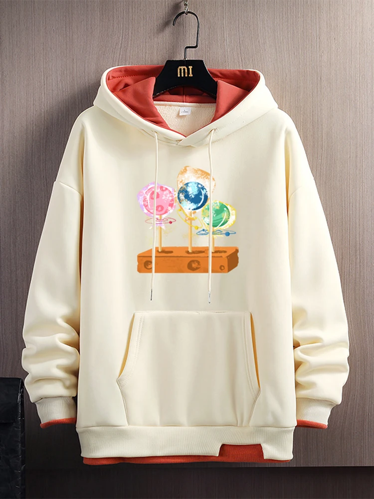 

Повседневная свободная мужская толстовка с капюшоном для весны и осени, модная молодежная куртка из полиэстера с принтом, не требующая глажки, для пар