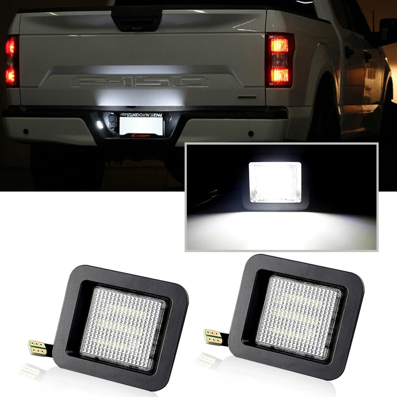 LED License Plate Lights Number Lamp For Ford F-150 Raptor 2015 2016 2017 2018 6000K White Car Canbus Rear Bulb Auto No Error