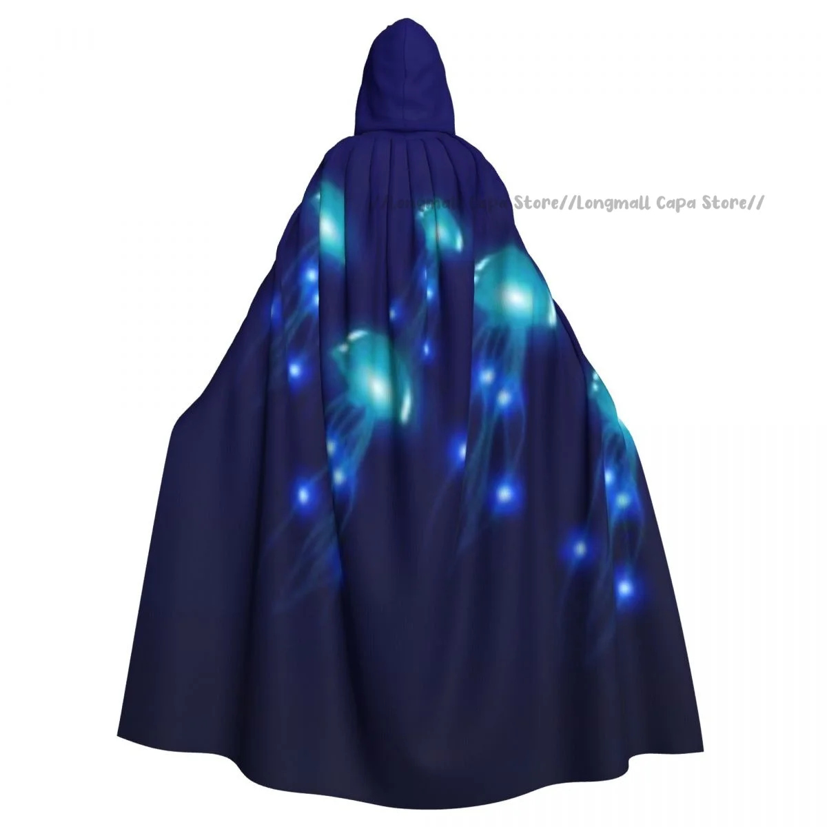 Witch Cloak Jellyfish At Underwater In The Ocean Halloween Cosplay Costume Unisex Adult Cloak Retro Ages Cape