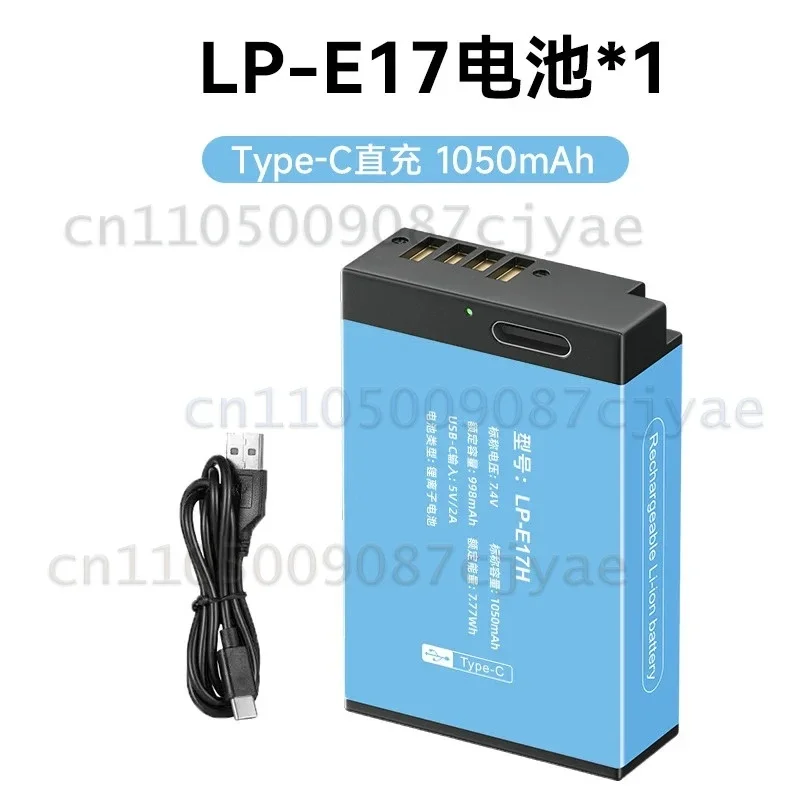 Power Supply Battery LP-E17 Type-C Camera Battery for Canon R50 RP R8 R10 200D II 750D M3