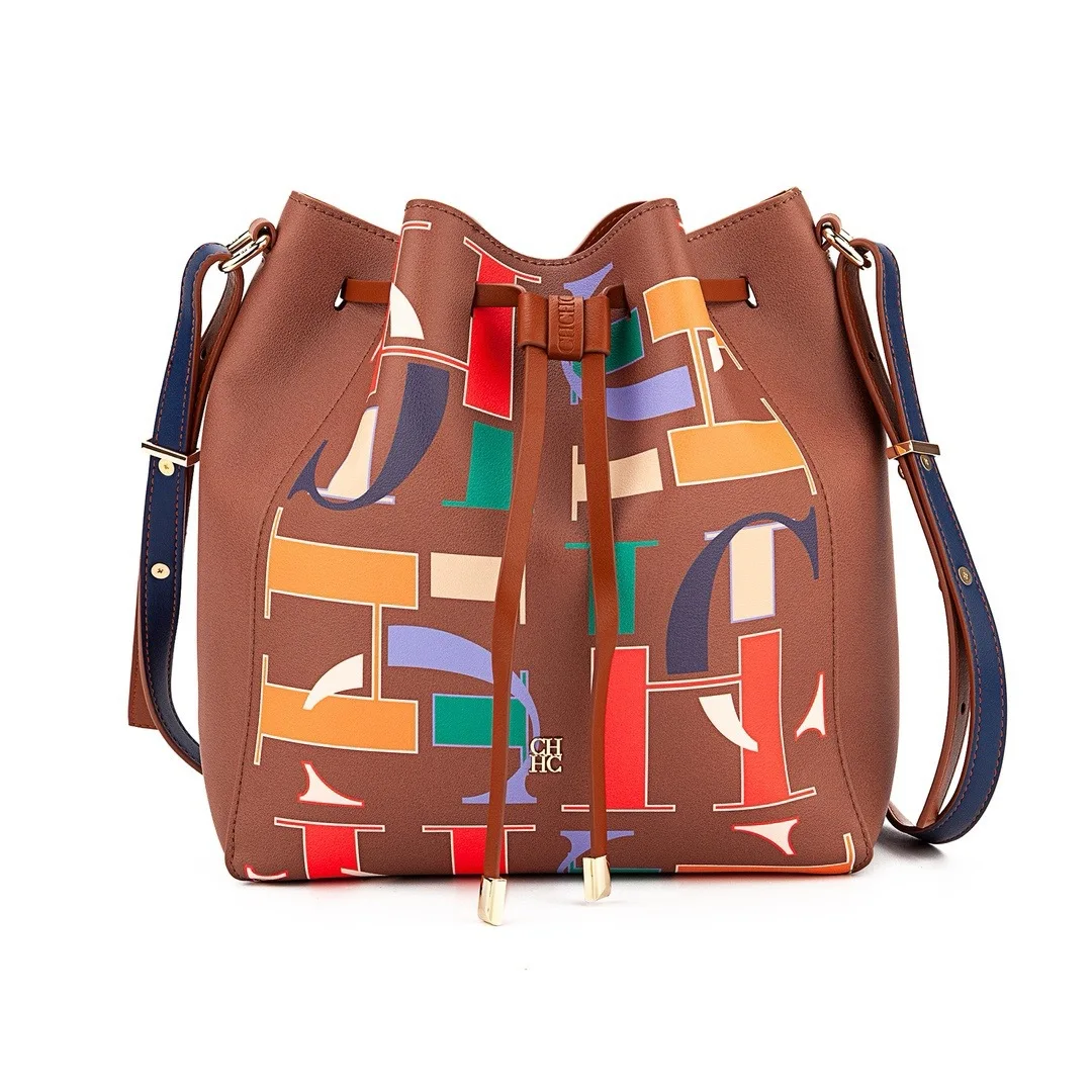 حقيبة دلو برباط للنساء ذات سعة كبيرة، حقيبة كتف عصرية للسيدات