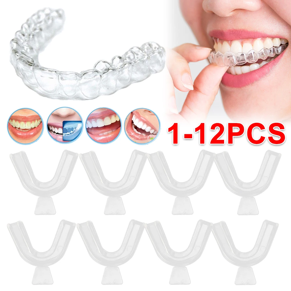 

2-20Pcs Silicone Mouth Guard Teeth Protector Night Guard Mouth Tray for Bruxism Grinding Non-snoring Teeth Whitening Protection