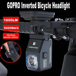 Inverted Bicycle Light GOPRO Bicycle Headlight Wireless Remote Control Strong  Light Flashlight Cut-off Line strong Lampcy cling