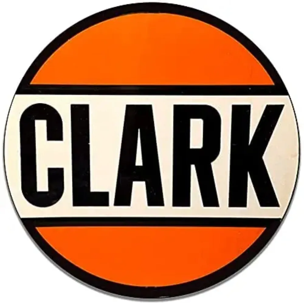 

Brotherhood Clark Motor Oil Gasoline Vintage Gas Signs Reproduction Car Company Vintage Style Metal Signs Round Metal Tin Sign
