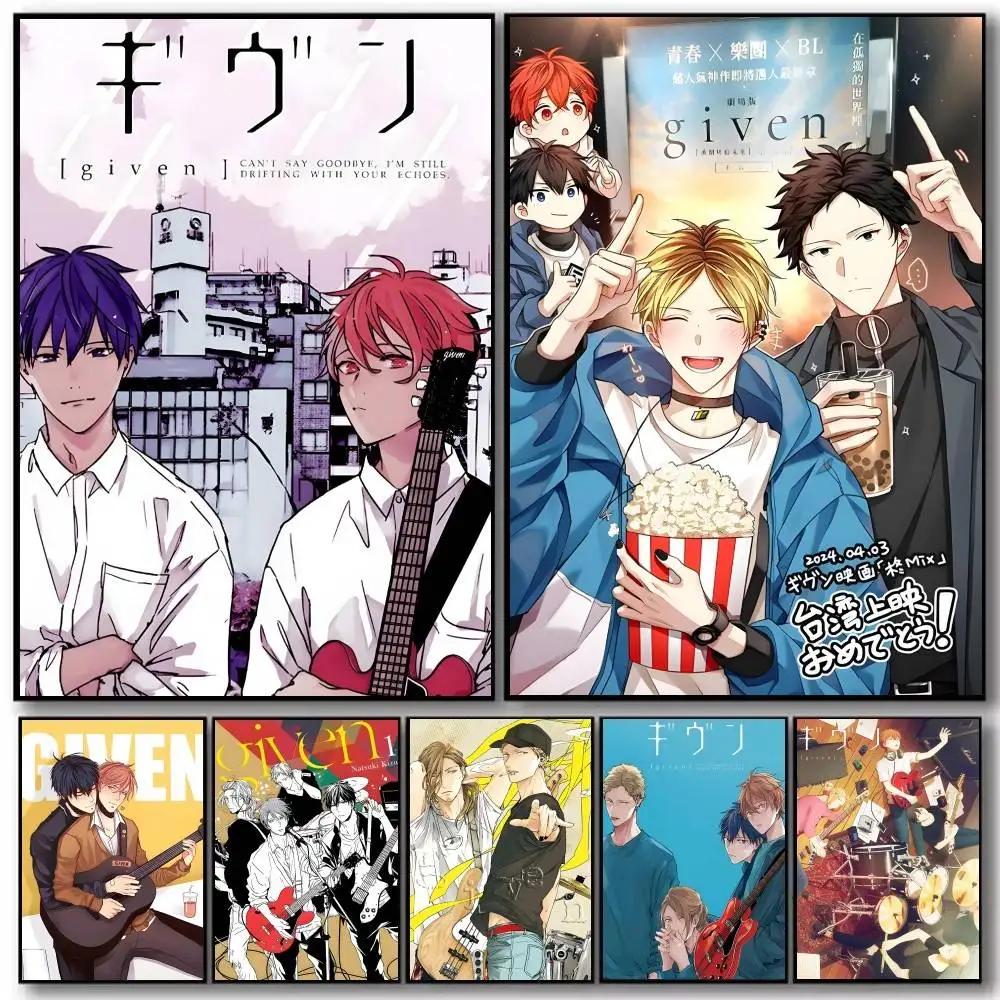Japanses Cartoon Given Poster Art With Prints Home Bedroom Living Room Decoration Gift