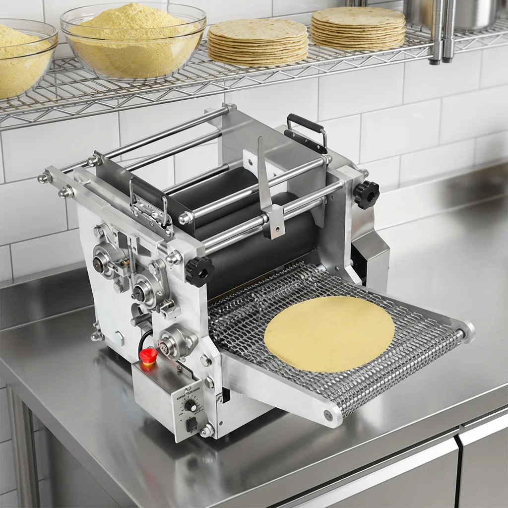 Máquina Automática Comercial para Hacer Tortillas de Maíz y Harina, Chapati, Pan Pita, Tacos y Roti