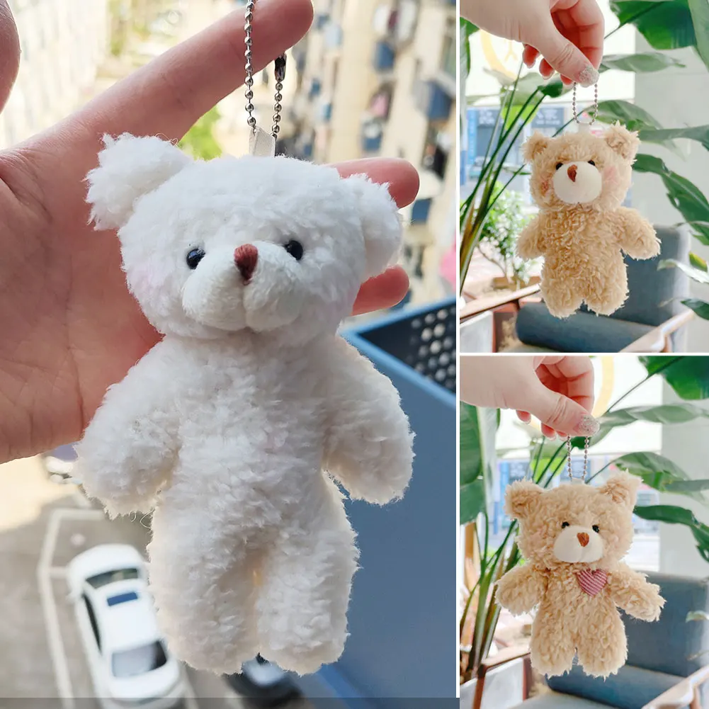 Kado ulang tahun ตุ๊กตาหมีน่ารัก10ซม./12ซม. พวงกุญแจตุ๊กตายัดนุ่นนุ่มพวงกุญแจห้อยกระเป๋าของเล่นสำหรับเด็ก