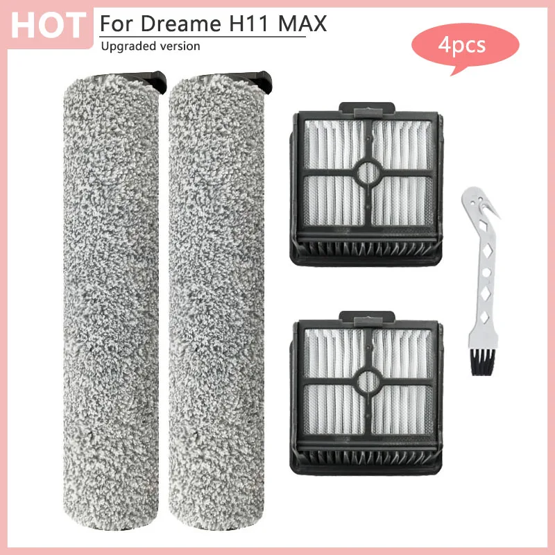 Replacement Roller Brush Hepa Filter Accessories For Dreame H11,H11 Max Accessories Vacuum Cleaner Replacement Spare Part Kits