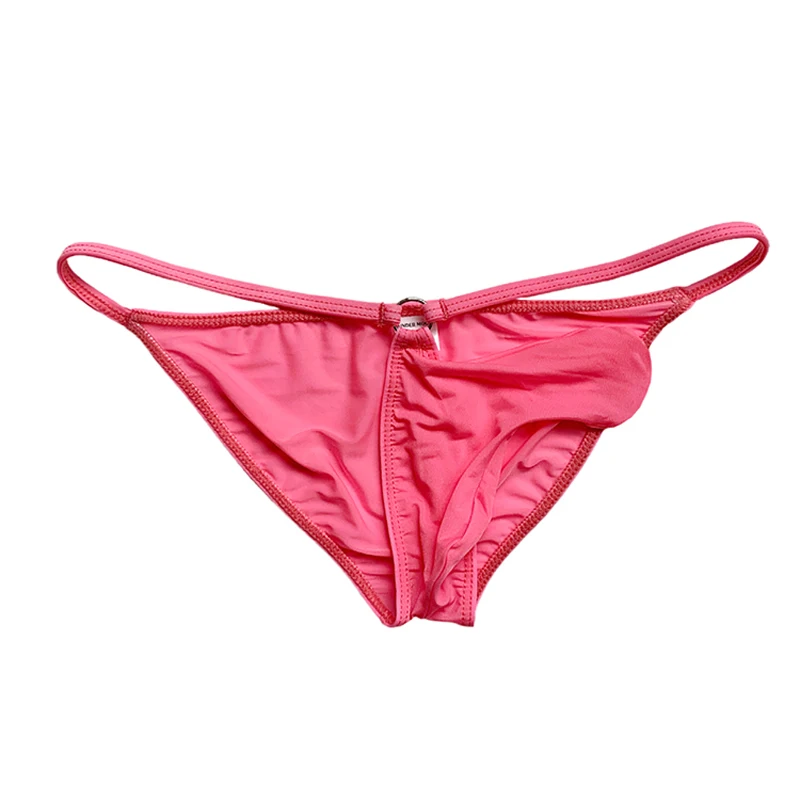 New Elephant Men\'s Sexy Panties Low Waist Ice Silk Men\'s Briefs Thin Strap Elastic Half-Pack Bikini Panties men underwear sexy