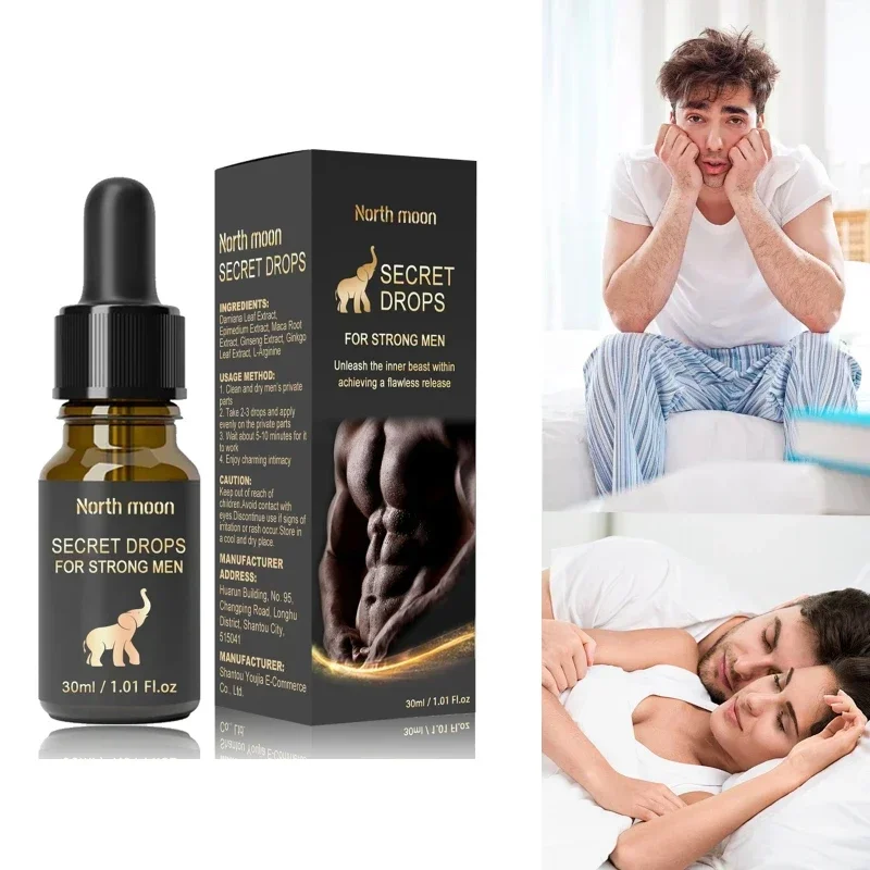 30ml Male Liquid Drops Man Happily Drop Strong Secret Drops for Improve Energy Erections Delay Ejaculation Easy to Use