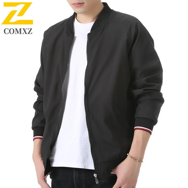 COMXZ 2025 ملابس العمل غير الرسمية سترة بلون البيسبول طوق في الهواء الطلق يندبروف الدافئة ربيع الخريف متعدد جيب معطف الموضة #2