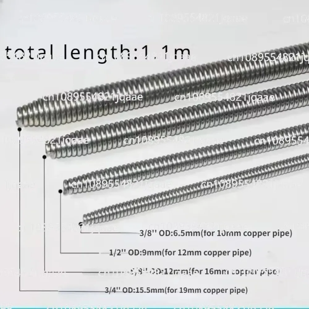 Internal Copper Pipe Bending Spring for Air Condition Stainless Steel 10-19mm Manual Bending Pipeline Spring Tube Bending Tool