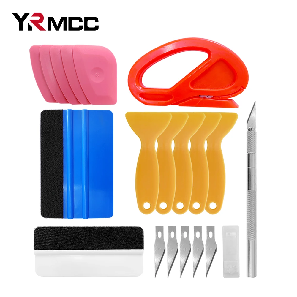 Scrapers Car Window Film Tool Kit Vinyl Squeegee Heat Air Gun Auto Vinyl Film Tools Kit for Installing Cars Film and Car Decals