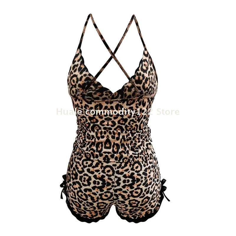 

Комплект сексуального кружевного белья-корсета для женщин: пижамный комплект из 2 предметов с рюшами, V-образным вырезом, на бретельках и шортами