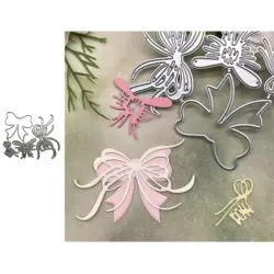 2025 New Arrival Flower Bow Metal Cutting Dies for DIY Scrapbooking Card Making Stencils Photo Albums Embossing Craft Decoration