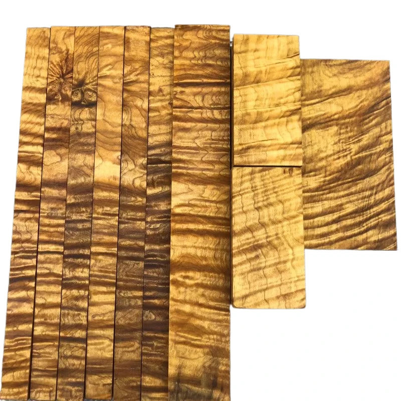 Golden Nan Wood Logs With Water Ripples And Golden Solid Wood Slabs Handmade DIY Crafts Production Materials