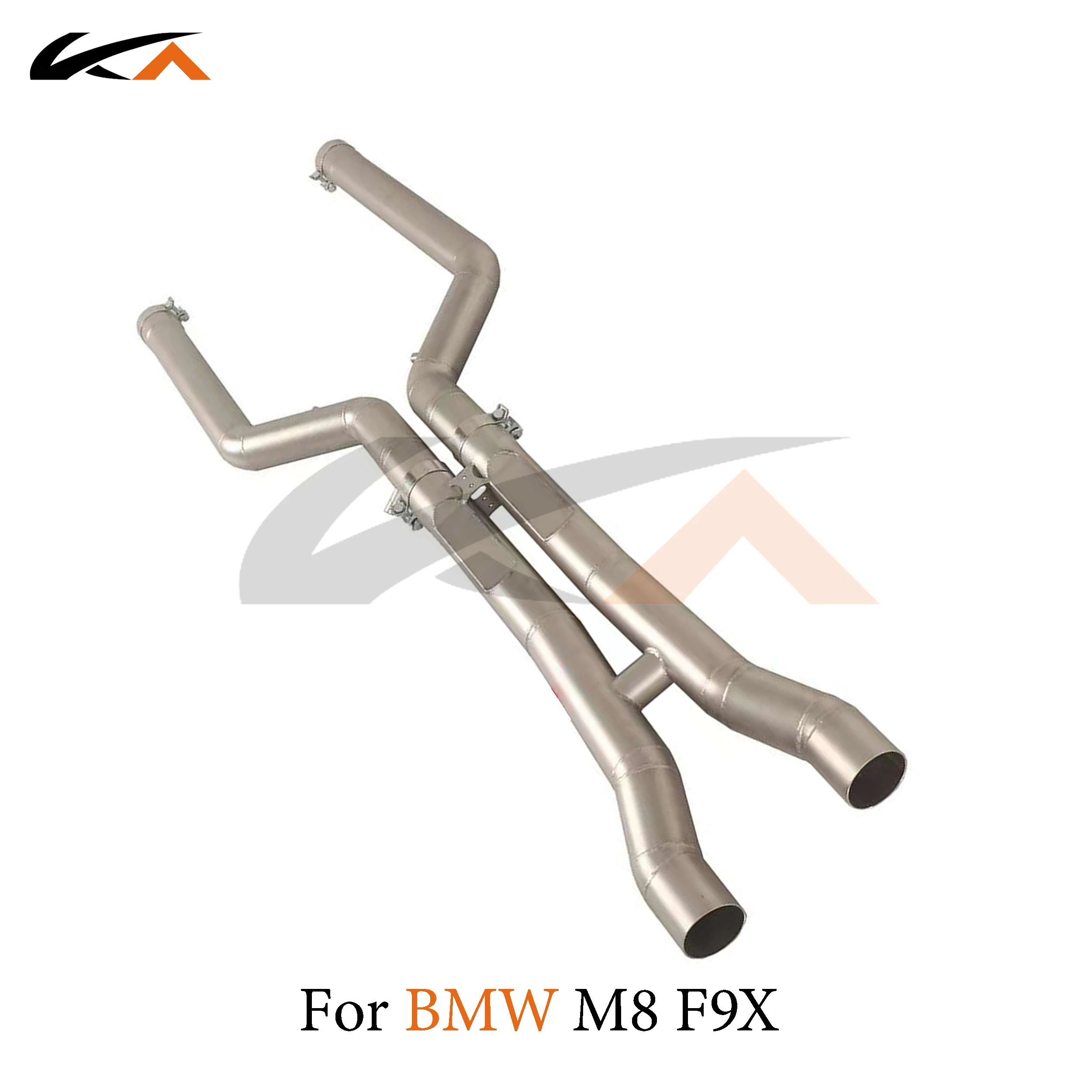 KA Tuning exhaust system steel mid pipe for BMW M8 F9X 4.4T performance auto parts with x-pipe