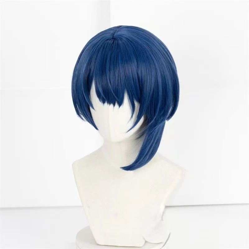 Anime Kiritani Haruka Cosplay Wig Dark Blue Hair Heat Resistant Synthetic Fiber With Rose Net Suitable for Cosplay Party