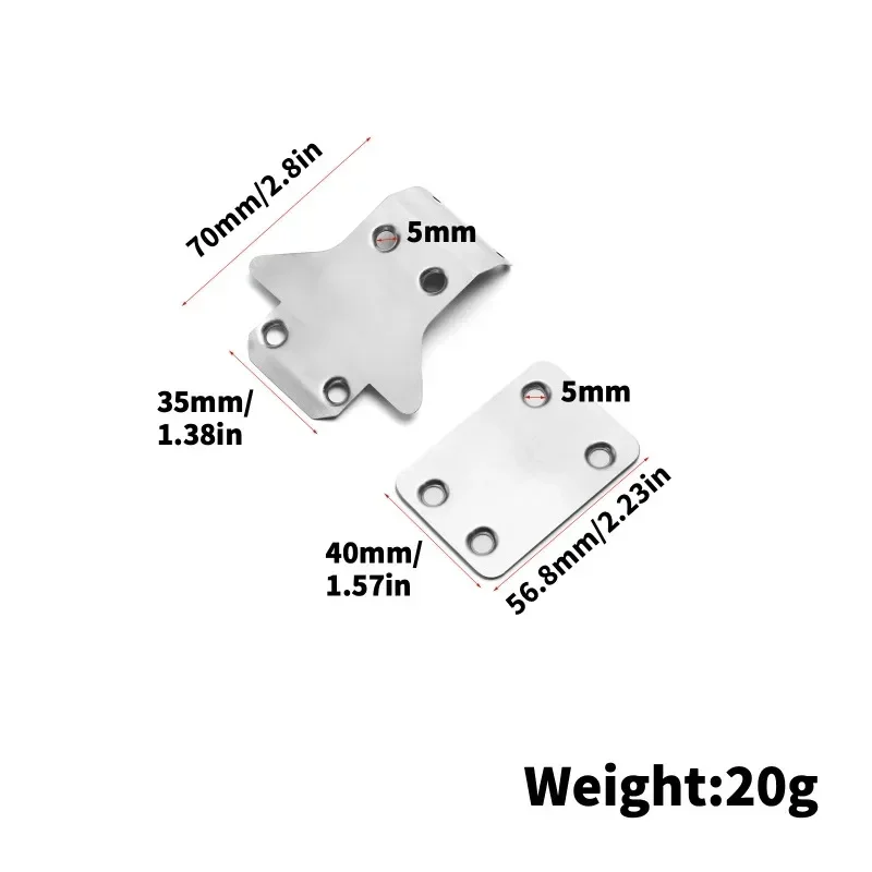 Osłona pancerza przedniego i tylnego podwozia ze stali nierdzewnej dla części do ulepszenia samochodów zdalnie sterowanych Kyosho MP10 9E do-235-220