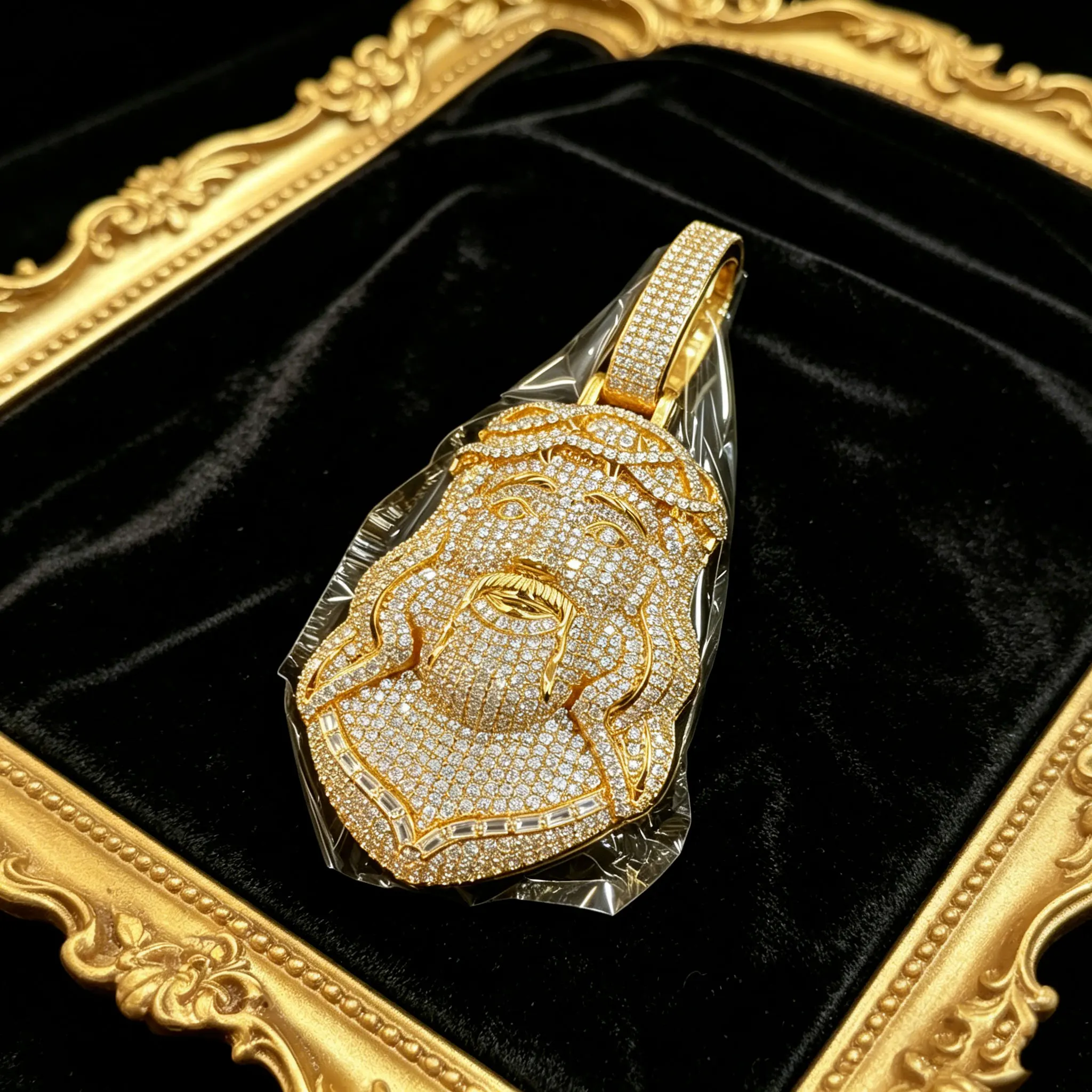 

Hip Hop Jesus Pendant Necklace, fashion Rapper Style Cuban Chain Necklace Jewelry Father's Day Gift Commemorative Gift