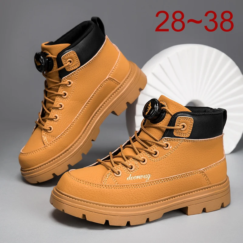 

Children Kids Short Ankle Boots for Boys Girls New Autumn Hiking Boots Breathable Non-slip Korean School Shoes for Rainy Season