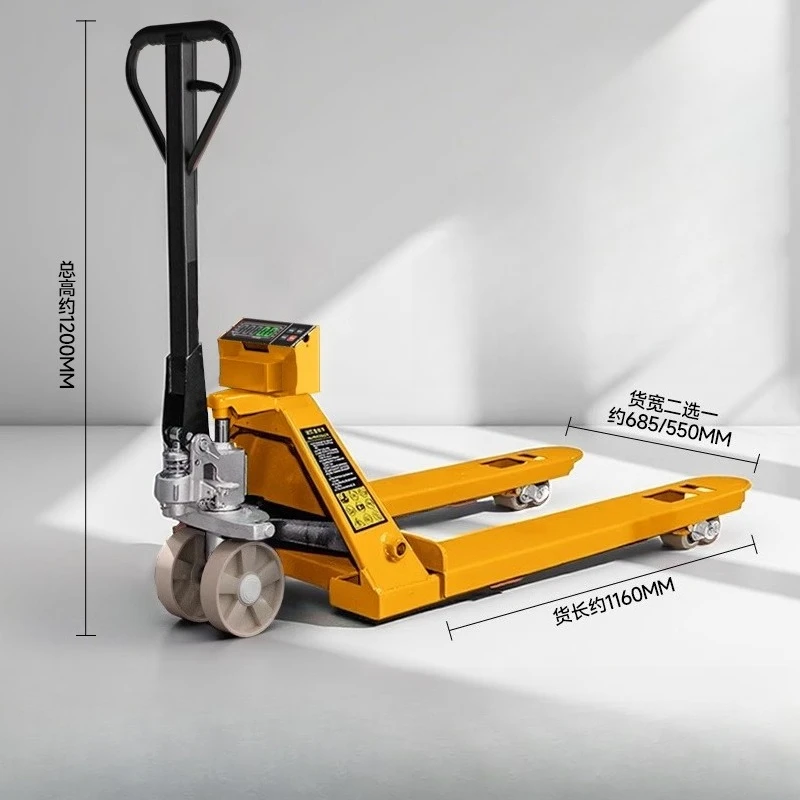 

Weighed hydraulic truck 2 tons manual weighing pallet truck