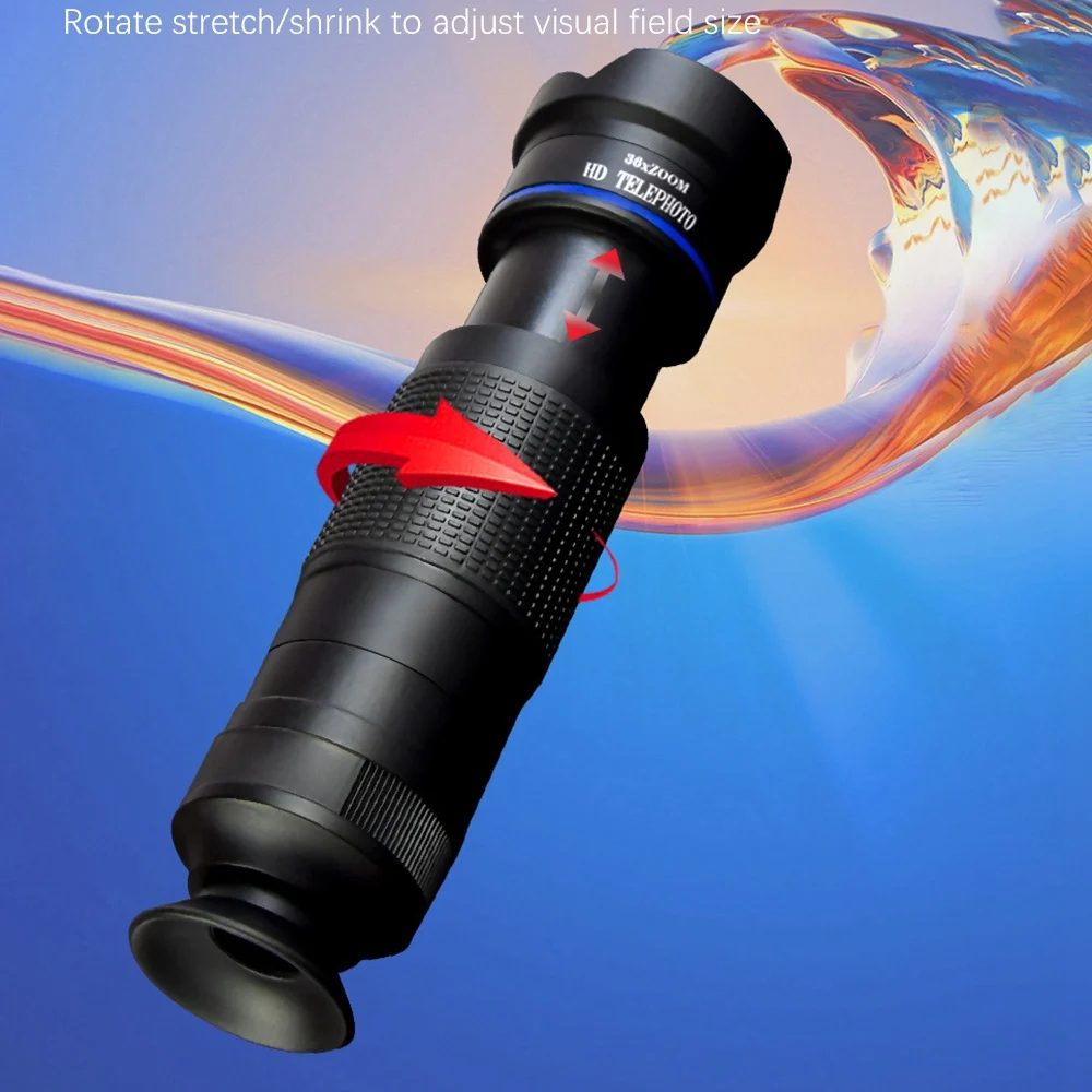 

F-3C 36X Dual-Adjustment Telephoto Phone Lens, High-Definition 36X Monocular External Phone Lens