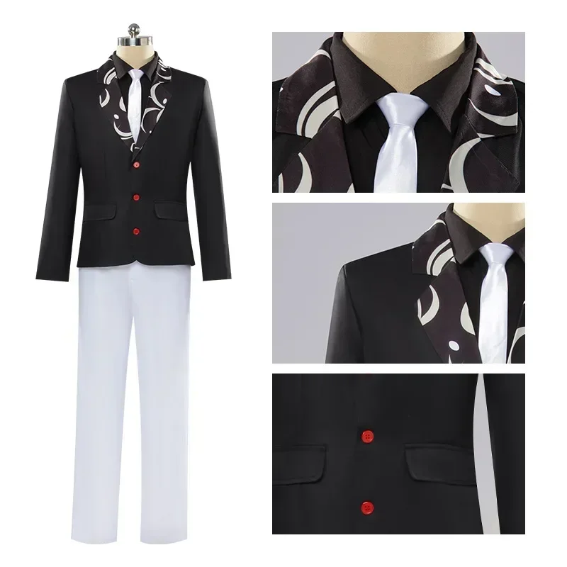 

2025 Хэллоуин аниме-демон косплей tueur Kibutsuji Muzan косплей костюм фэнôme roi noir uniforme костюм ансамбль завершена